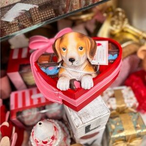 Heart-Shaped Box with Puppy Design